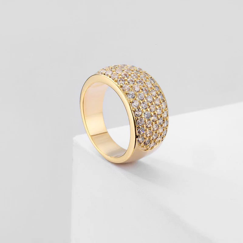 Gold Crystal Dome Ring - Image 3