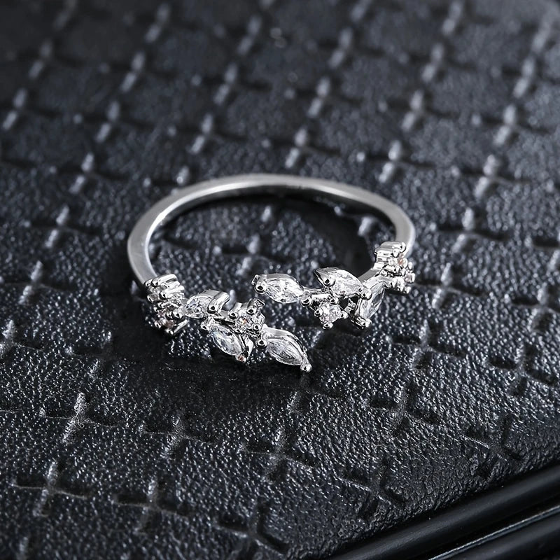Gold Ring with Synthetic Zirconia Mosaic - Image 2