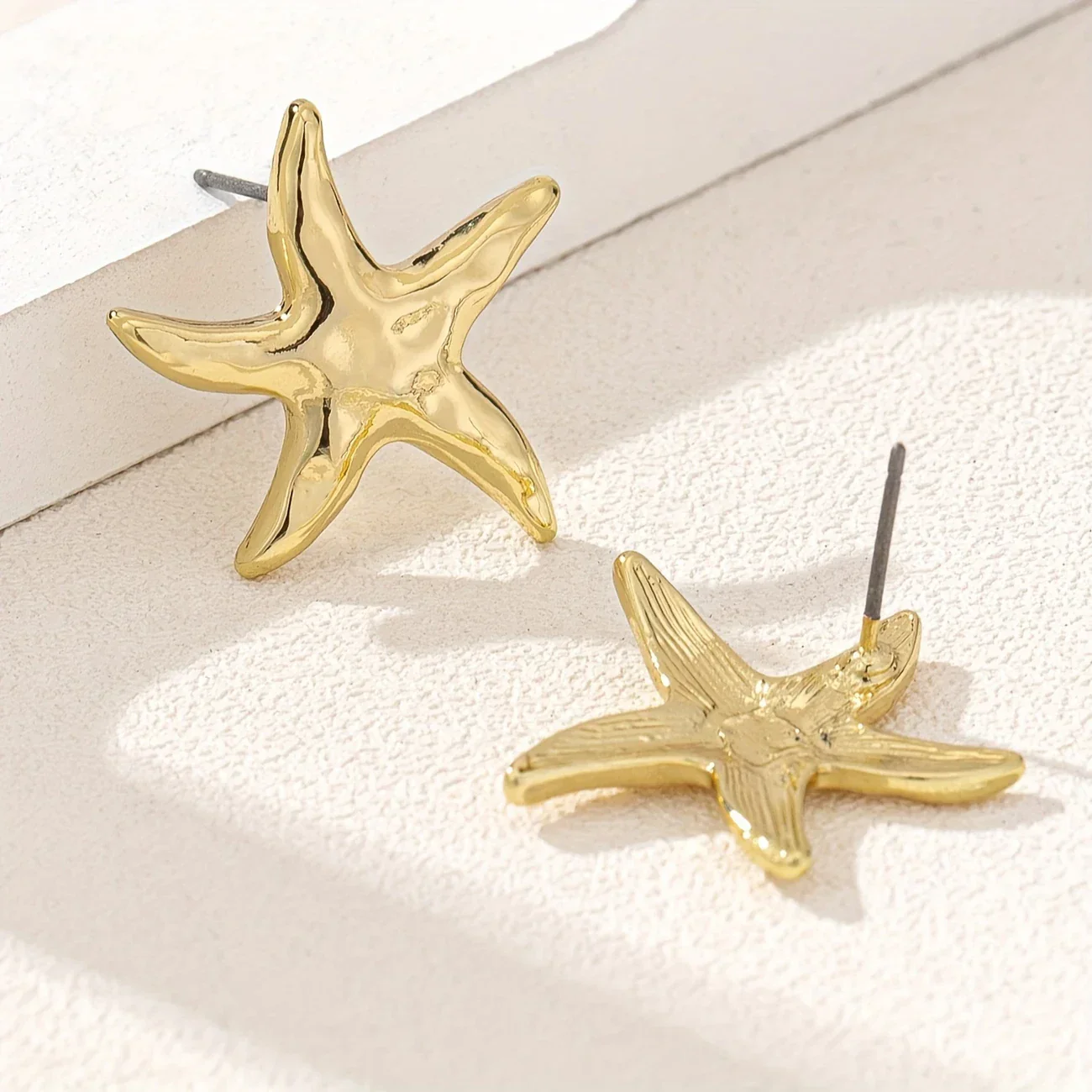 Gold Starfish Earrings - Image 3