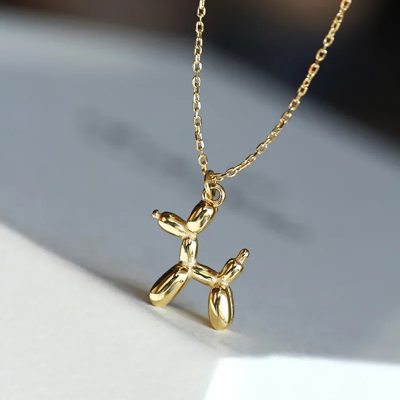 Gold-Tone Balloon Dog Pendant Necklace - Image 2