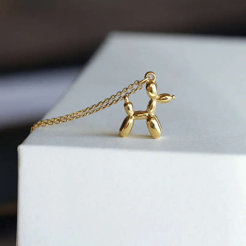 Gold-Tone Balloon Dog Pendant Necklace - Image 4
