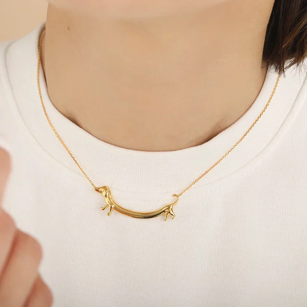 Gold-Tone Dachshund Necklace - Image 3