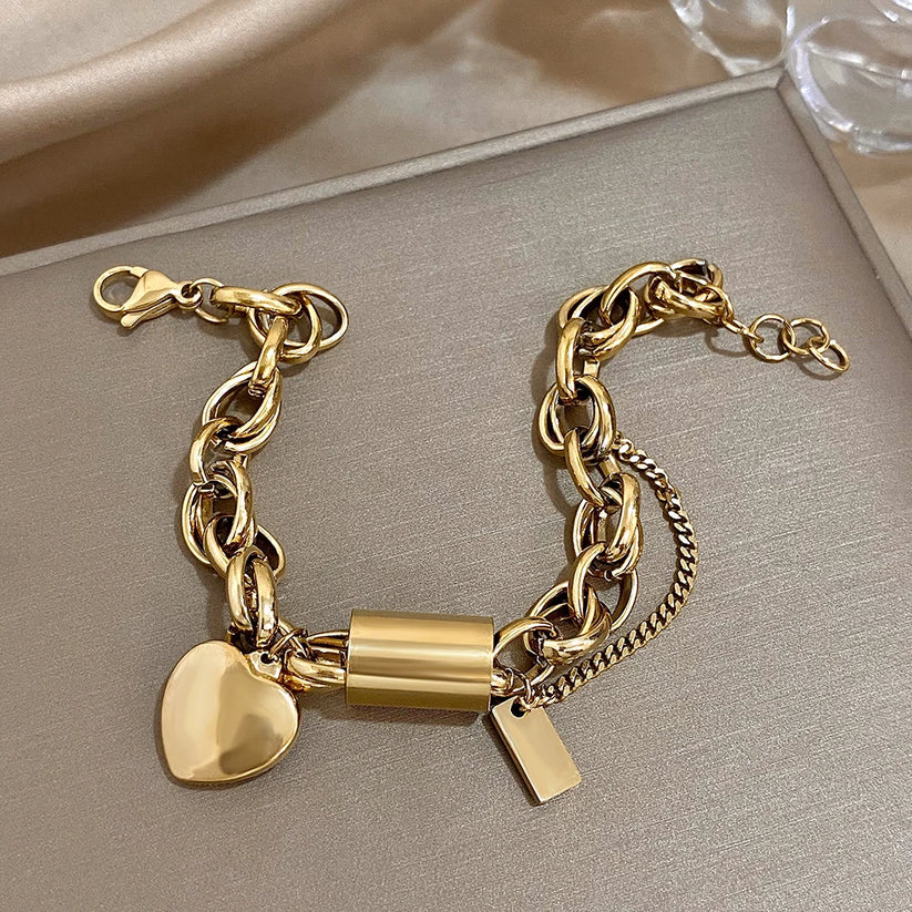 Heartened Chunky Bracelet | Gold - Image 3