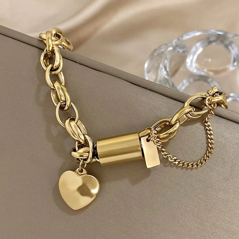 Heartened Chunky Bracelet | Gold - Image 4