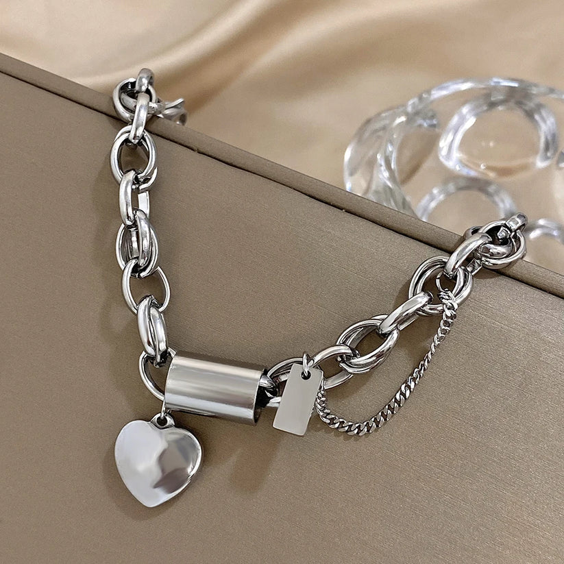 Heartened Chunky Bracelet | White Gold - Image 5