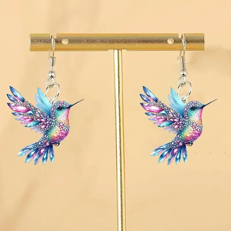 Hummingbird Dangle Earrings - Image 3