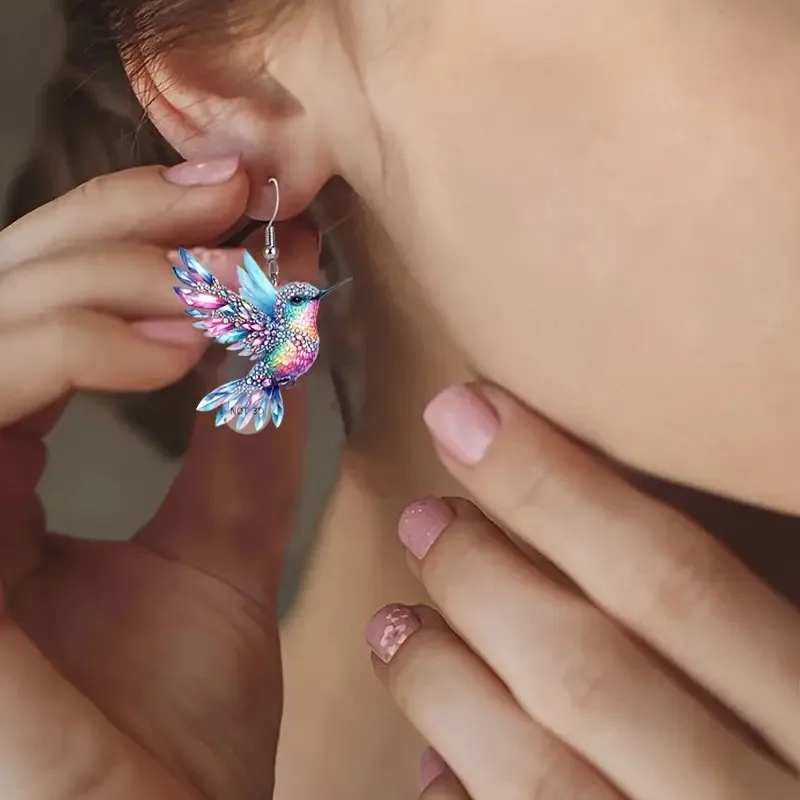 Hummingbird Dangle Earrings - Image 5