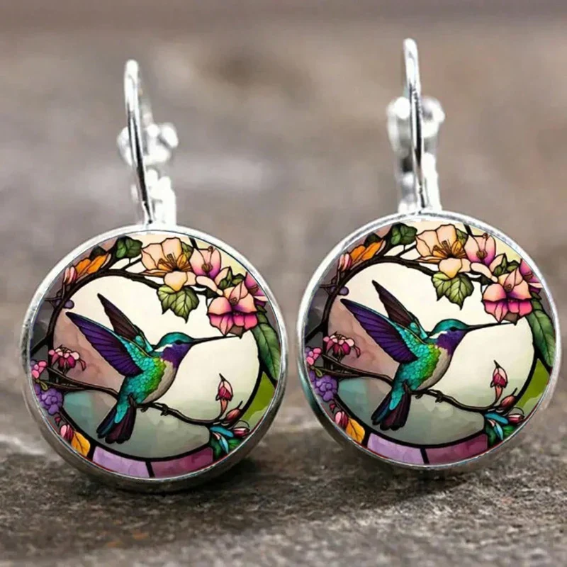 Hummingbird Glass Dome Pendant Necklace - Image 5