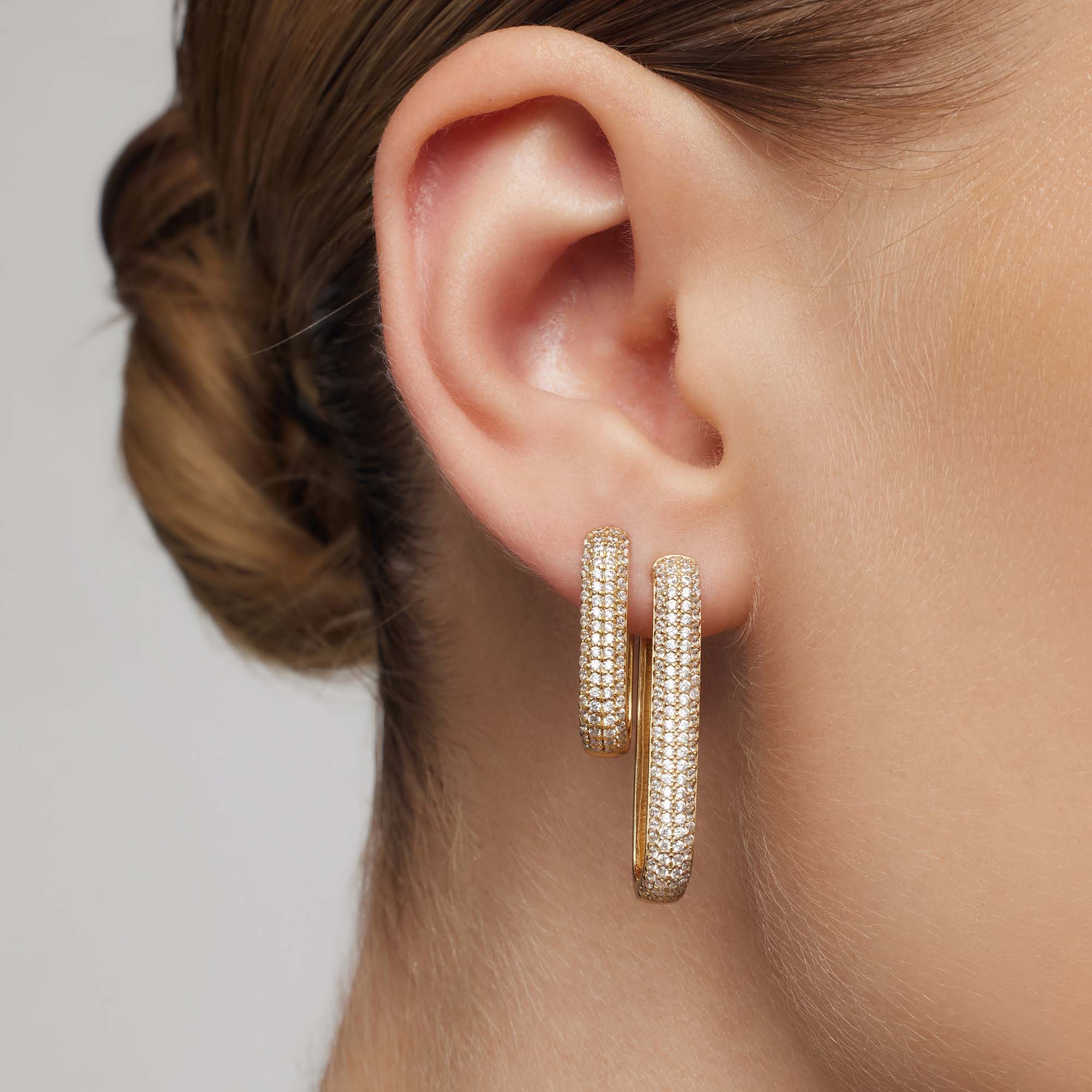 Icon Pavé Hoops | Gold - Image 2