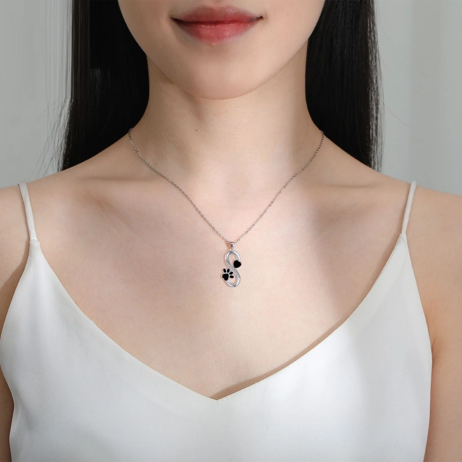 Infinite Symbol Necklace Hearts Paw Print - Image 3