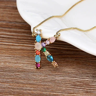 Initial and Gemstone 18K Gold Necklace - Image 32