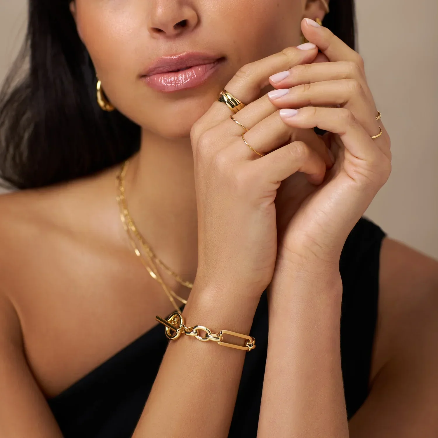 Link T-Bar Bracelet | White Gold - Image 4
