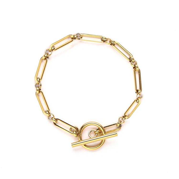 Link T-Bar Bracelet | White Gold - Image 6