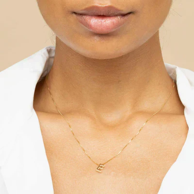 Love letter initial necklace | White Gold - Image 6