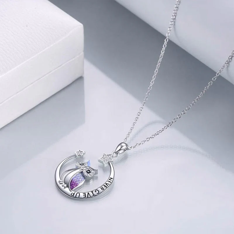 Lunar Owl Necklace - Never Give Up - Image 5