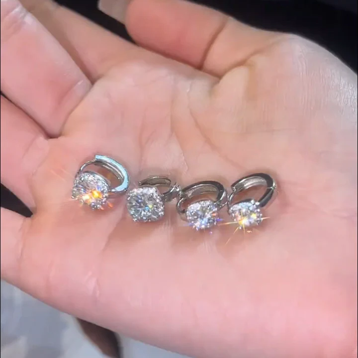 Nadine square earrings | White Gold - Image 3