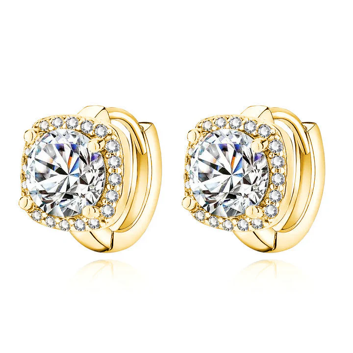 Nadine square earrings | White Gold - Image 4