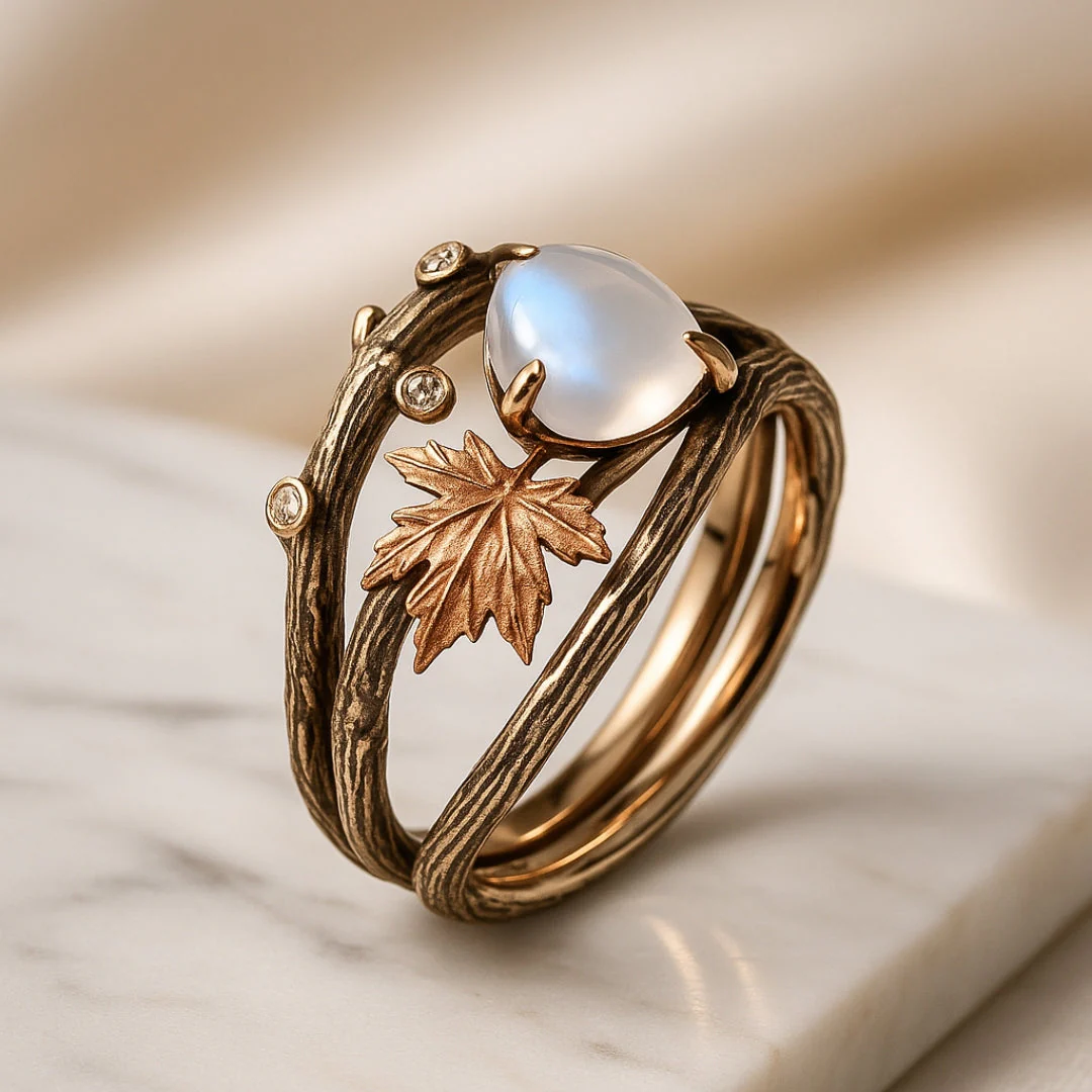 Nature Moonstone Ring - Image 3