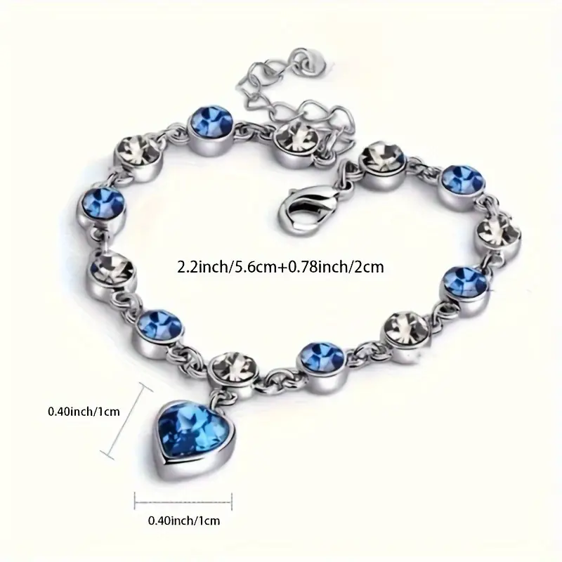 Ocean Heart Glow Bracelet | White Gold - Image 5