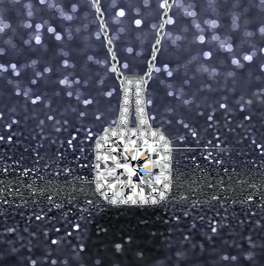 Olivia Cushion Cut Necklace - Image 3