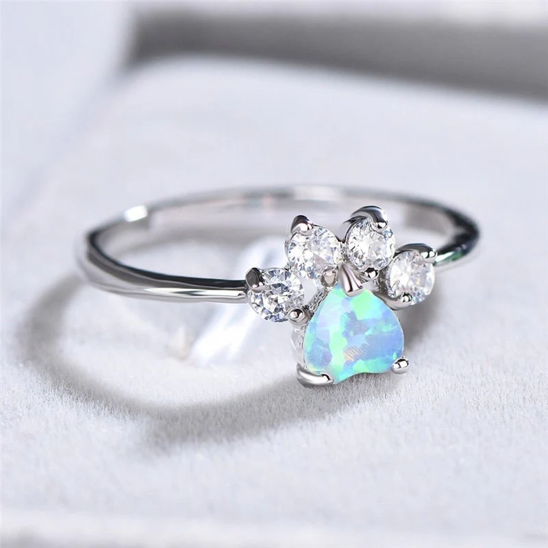 Opal and Zirconia Ring - Image 2