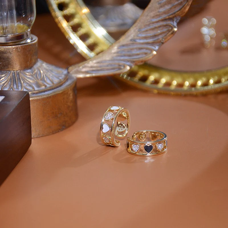 Open Heart Ring with Inlaid Zirconia - Image 2