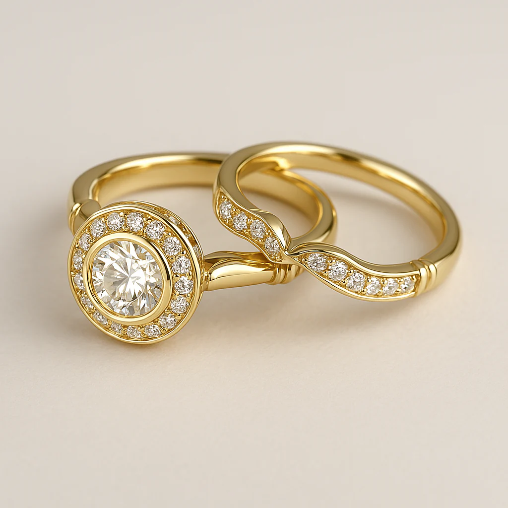 Pack of Vintage Gold and Zirconia Rings - Image 4