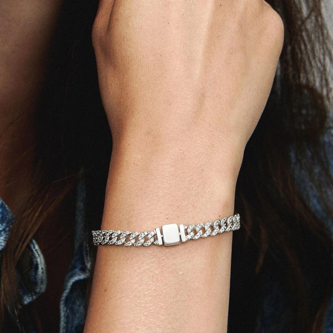 Pave Cuban Bracelet | Gold - Image 6
