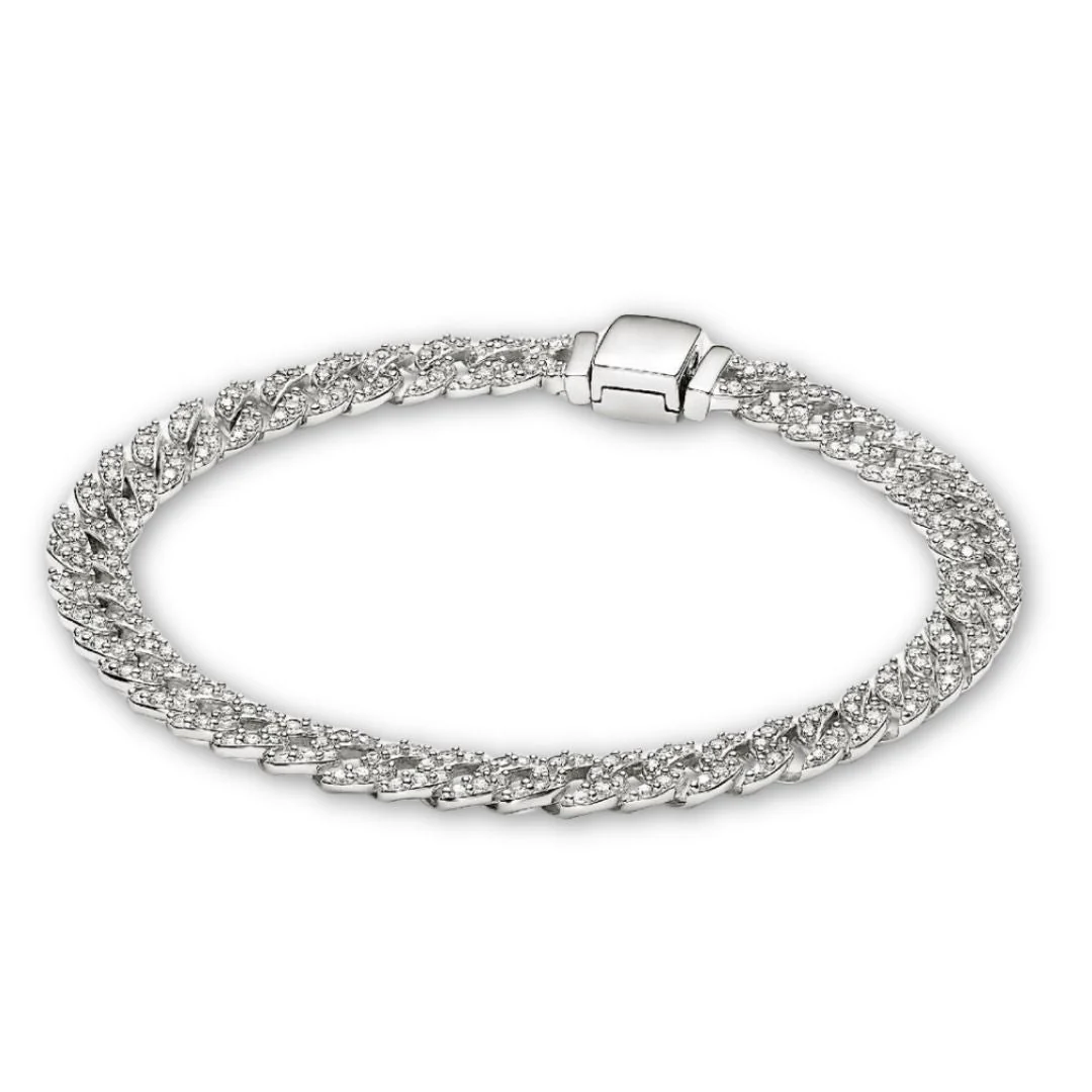 Pave Cuban Bracelet | Gold - Image 8