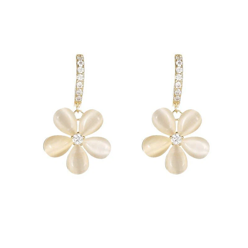 Pristine Petal Earrings with Opal - Image 6