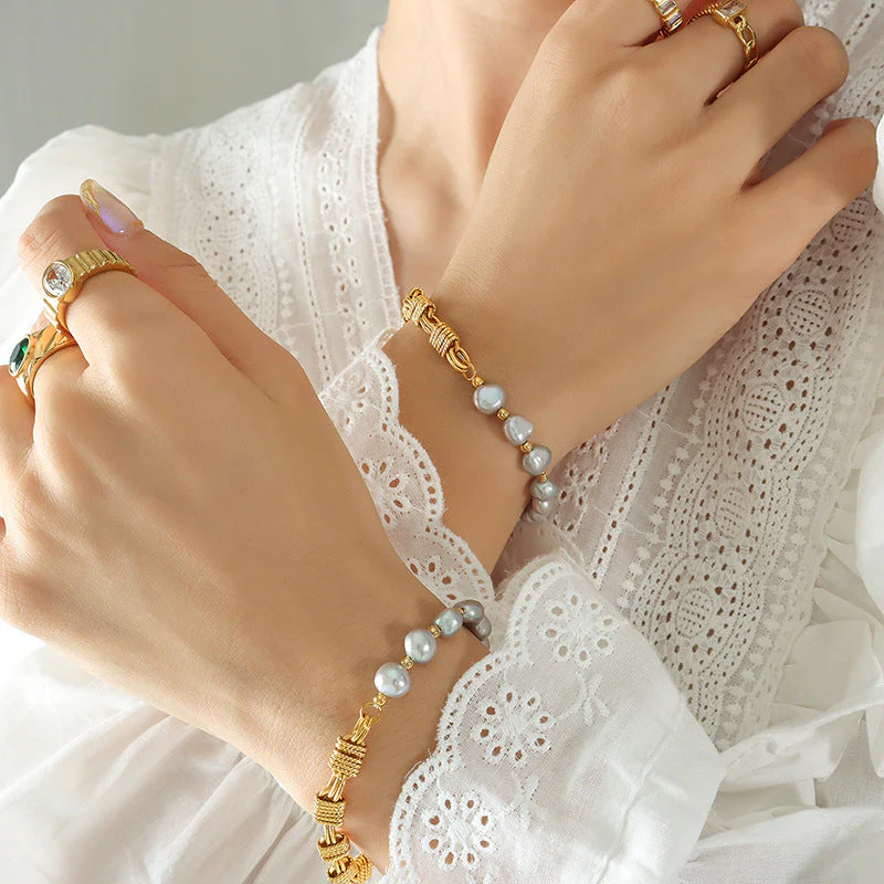 Regalia Gold Pearl Bracelet - Image 2