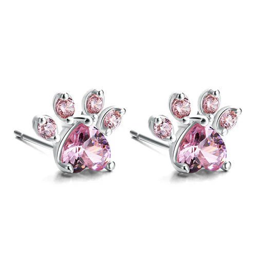 Rose Gold Paw Jewelry Set – 4 Pieces with Zirconia Heart (Ring, Necklace, Earrings, Bracelet) - Image 6