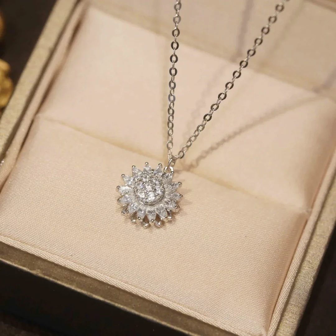 Rotating Sunflower Necklace - Image 2