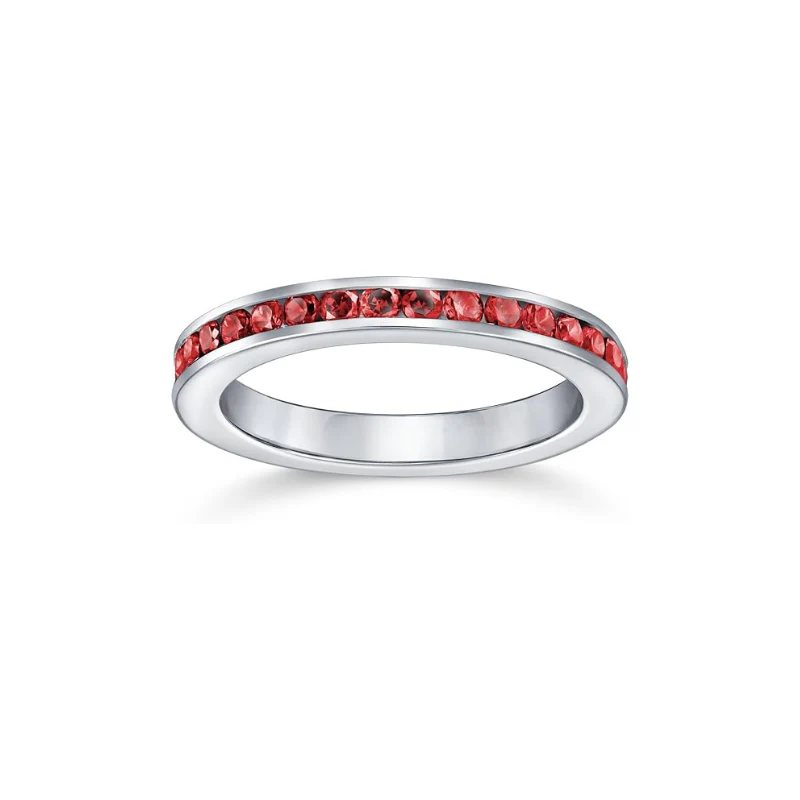 Ruby Eternity Band Ring | White Gold - Image 2
