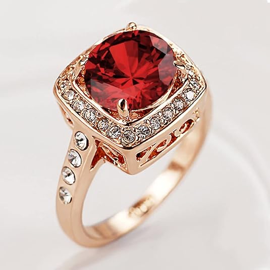 Ruby Halo Statement Ring | Rose Gold - Image 3