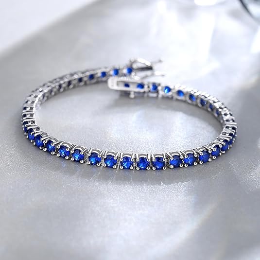 Sapphire Tennis Bracelet | White Gold - Image 3