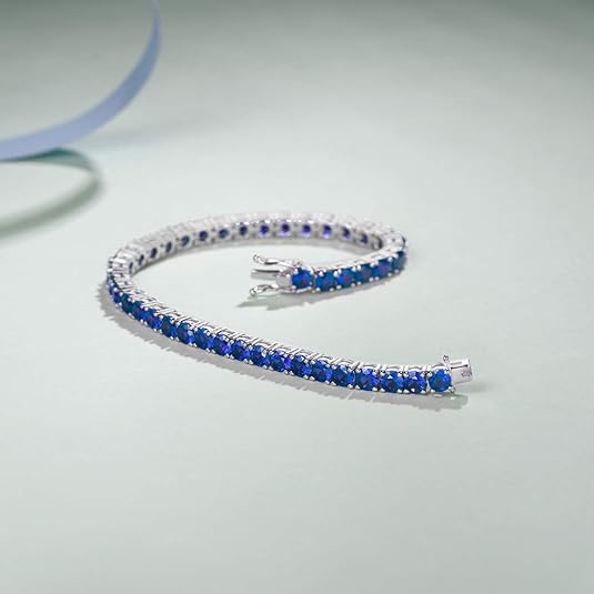 Sapphire Tennis Bracelet | White Gold - Image 5