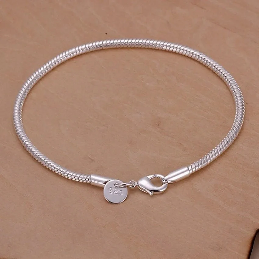 Simple 925 Silver Bracelet with Candle Holder