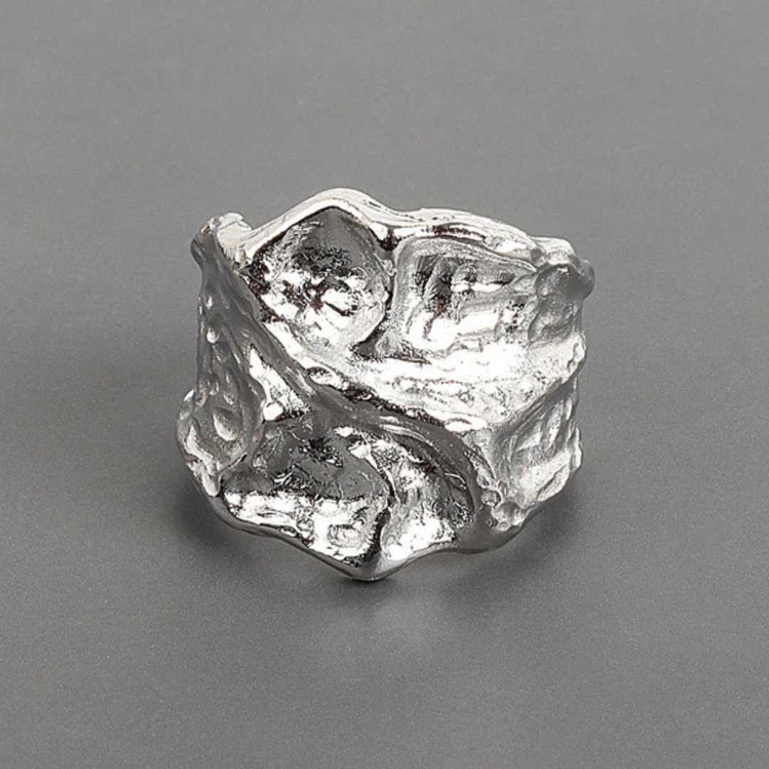 Special Crinkle Design 925 Silver Ring