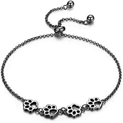 Sterling Silver Paw Print Bracelet – Adjustable Fit - Image 21