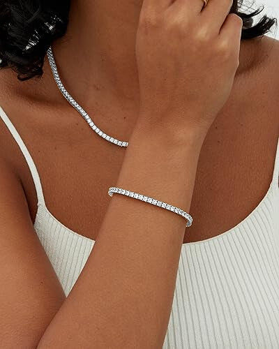 Tennis bracelet | White Gold - Image 2