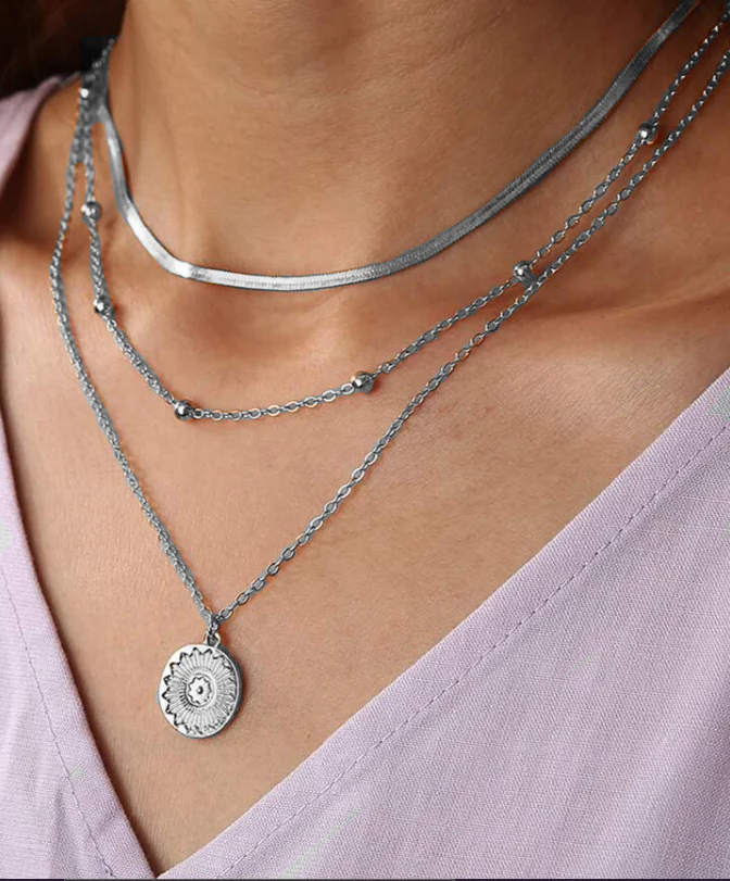 Triple 925 Silver Necklace - Image 3