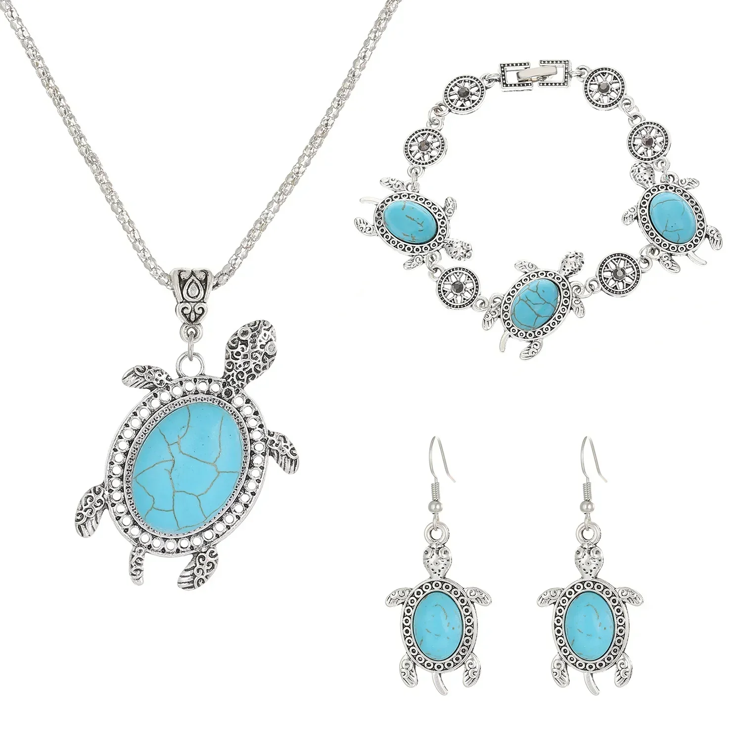 Turquoise Tortoise Jewelry Set - Image 5