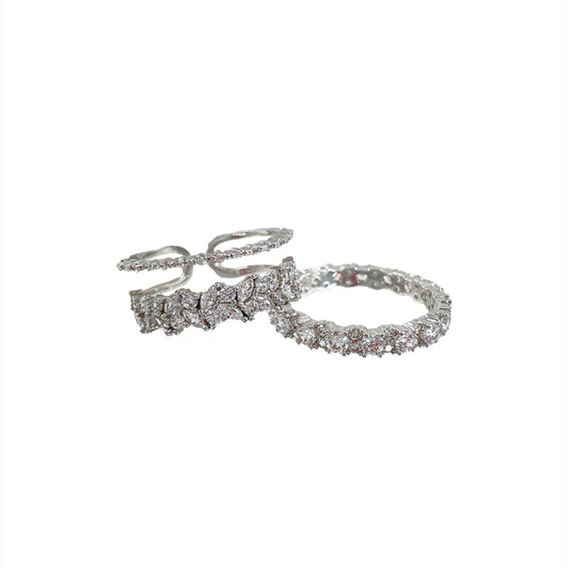Twin Cascade Rings with Zirconia - Image 5