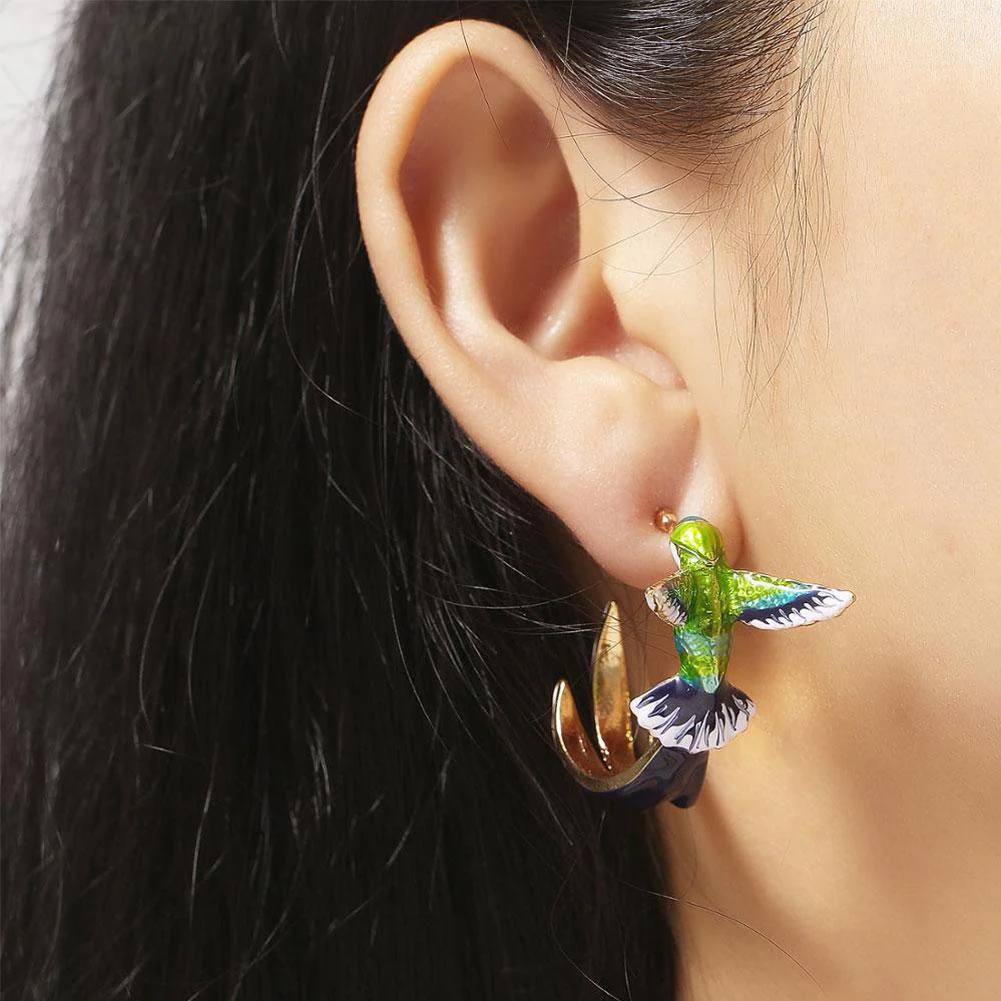 Unique Creative Hummingbird Earrings - Image 2