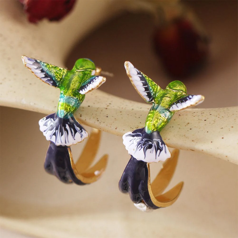 Unique Creative Hummingbird Earrings - Image 3