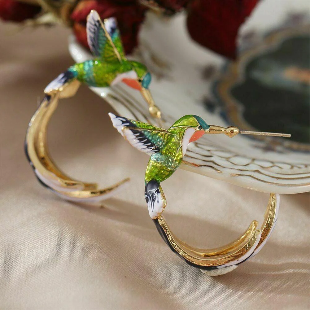Unique Creative Hummingbird Earrings - Image 4