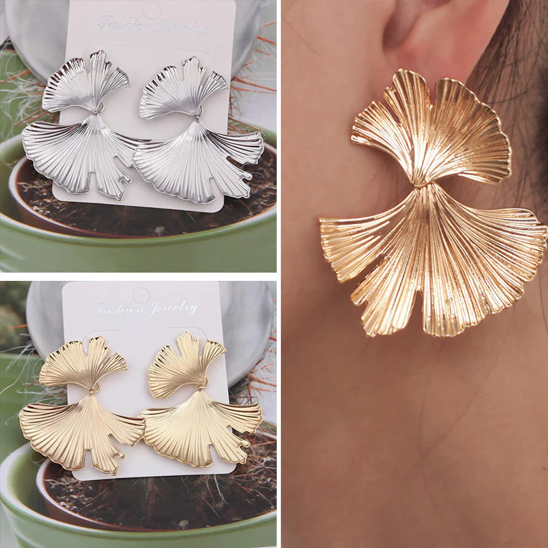 Vintage Ginkgo Biloba Earrings - Image 3