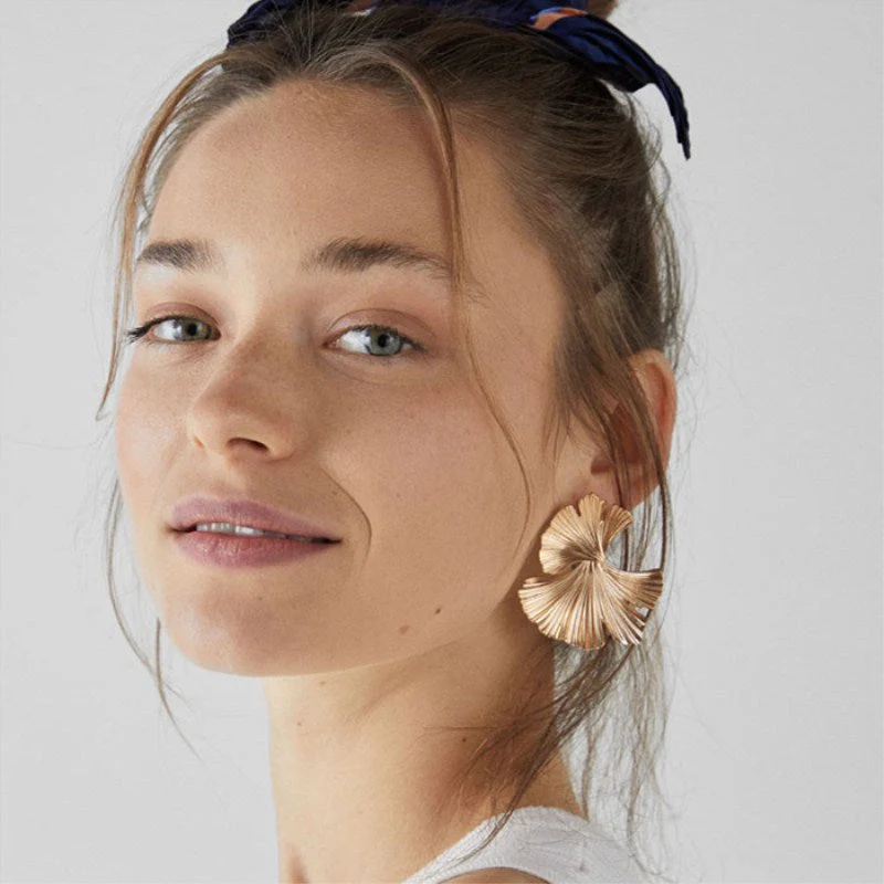 Vintage Ginkgo Biloba Earrings - Image 5