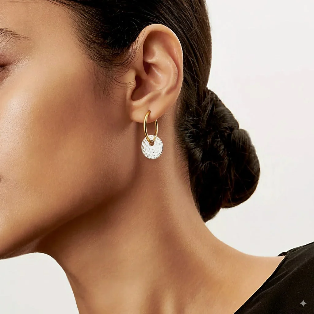Vintage Gold and Silver Earrings - Image 2